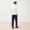 Pull col camionneur ecru homme