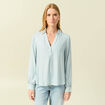 Blouse manches longues gris femme