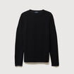Pull col rond manches longues noir homme