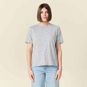 T-shirt manches courtes gris femme