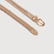 Ceinture fine tress&eacute;e couleur or femme