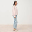 Blouse manches longues rose clair femme