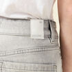 Jeans large éco-responsable denim gris clair femme