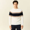 Pull manches longues fabriqué en France ecru homme