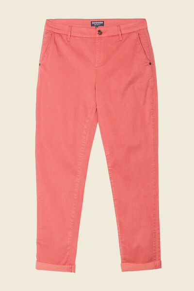 Pantalon chino Instinct terracotta femme