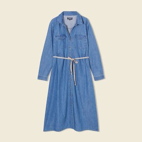 Robe en jean éco-responsable denim bleach femme