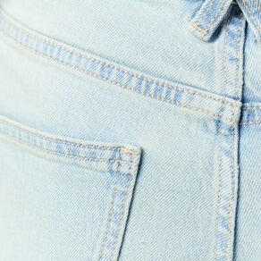 Jeans droit 7/8ème denim baby bleu femme