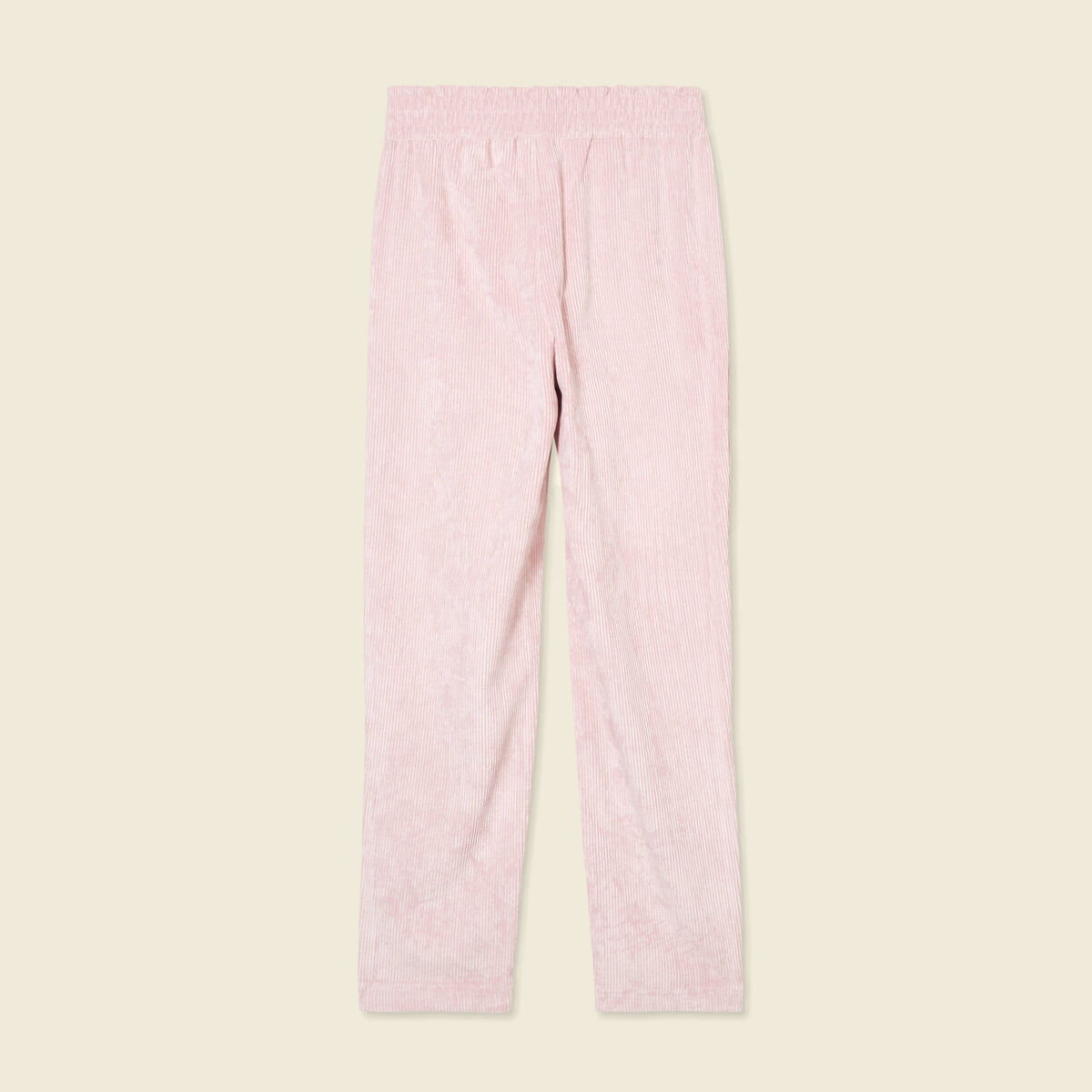 Tregging velours 7/8ème rose pastel femme