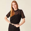 T-shirt manches courtes noir femme
