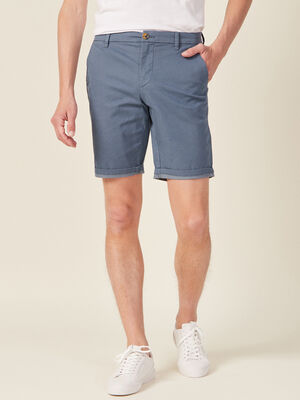 Bermuda droit eco responsable bleu gris homme