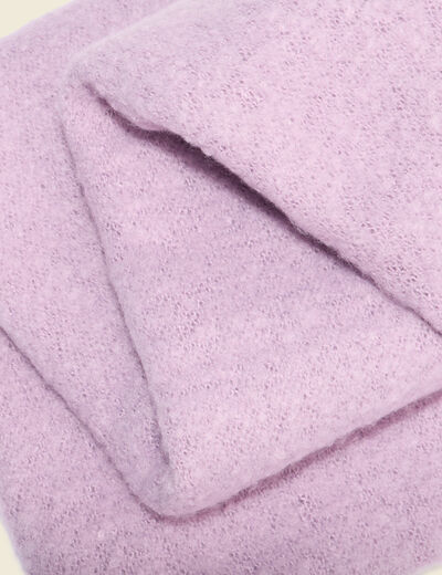 &Eacute;charpe maille duveteuse mauve femme