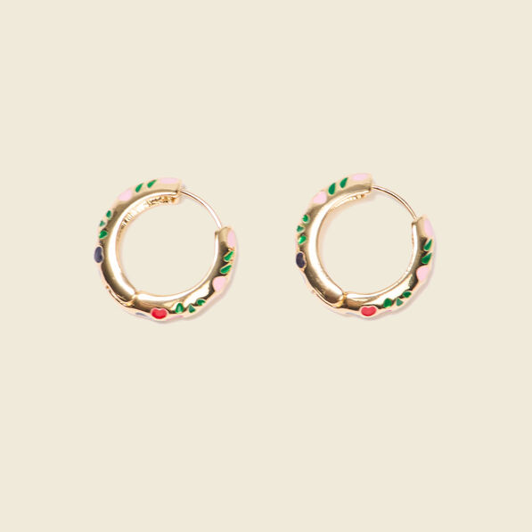 Boucles d'oreilles créoles couleur or femme