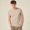 T-shirt manches courtes marron foncé homme