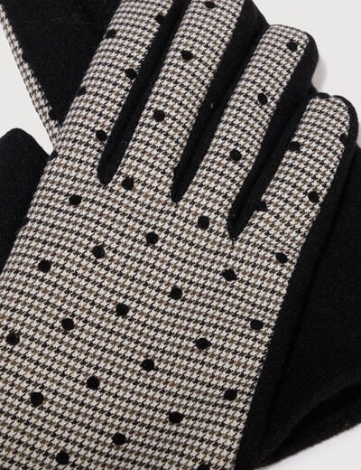 Gants avec doublure noir femme