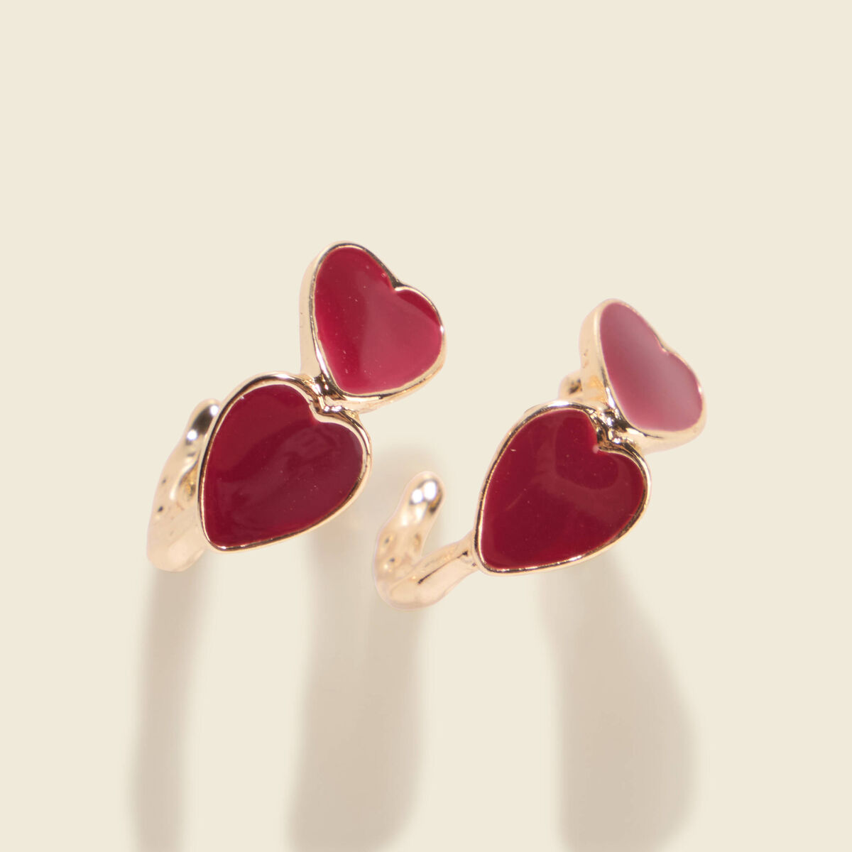 Boucles d'oreilles rouge femme
