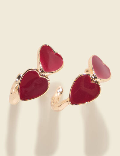 Boucles d'oreilles rouge femme