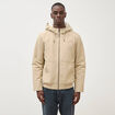 Parka courte &agrave; capuche beige homme
