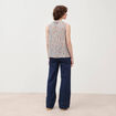 Blouse sans manches bleu gris femme