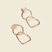 Boucles d'oreilles pendantes couleur or femme