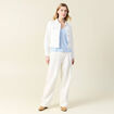 Blouson en jean denim blanc femme