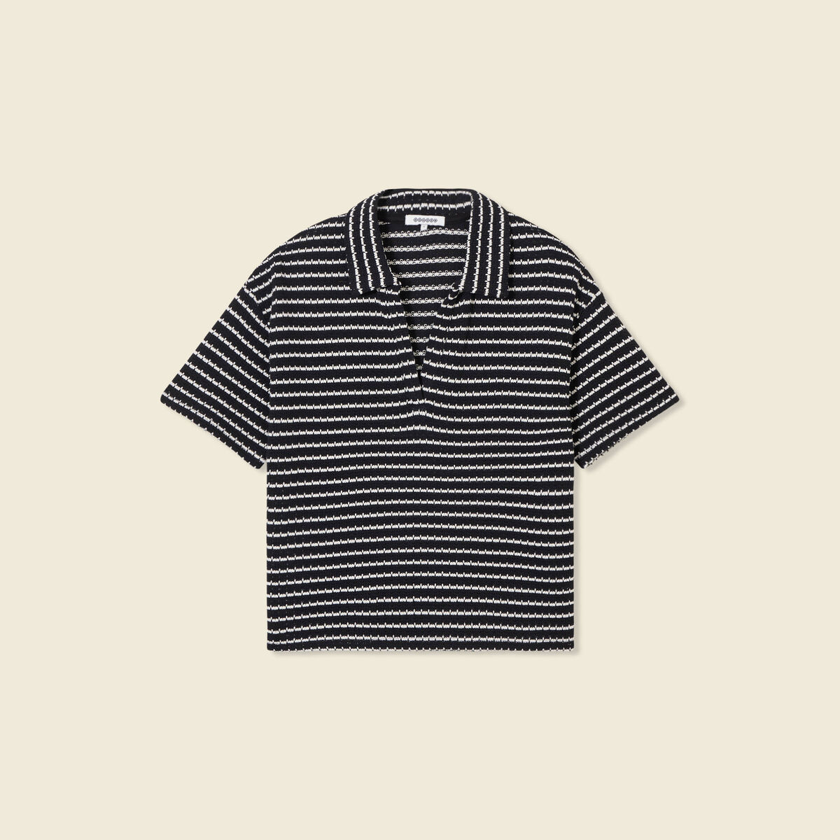 Polo manches courtes noir femme