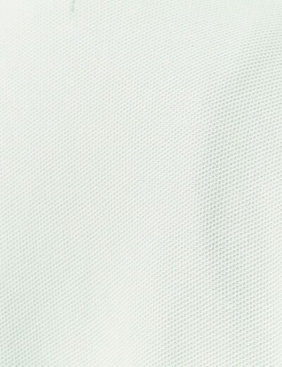 Polo cintré manches courtes en coton vert clair homme