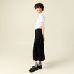 Jupe longue évasée noir femme