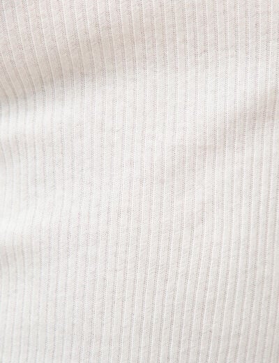 D&eacute;bardeur col v bretelles dentelle ecru femme
