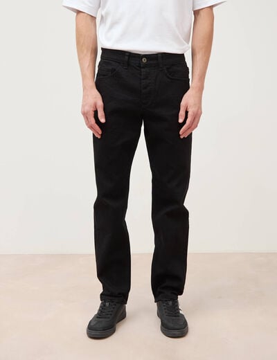 Jeans straight longueur 32 denim noir homme