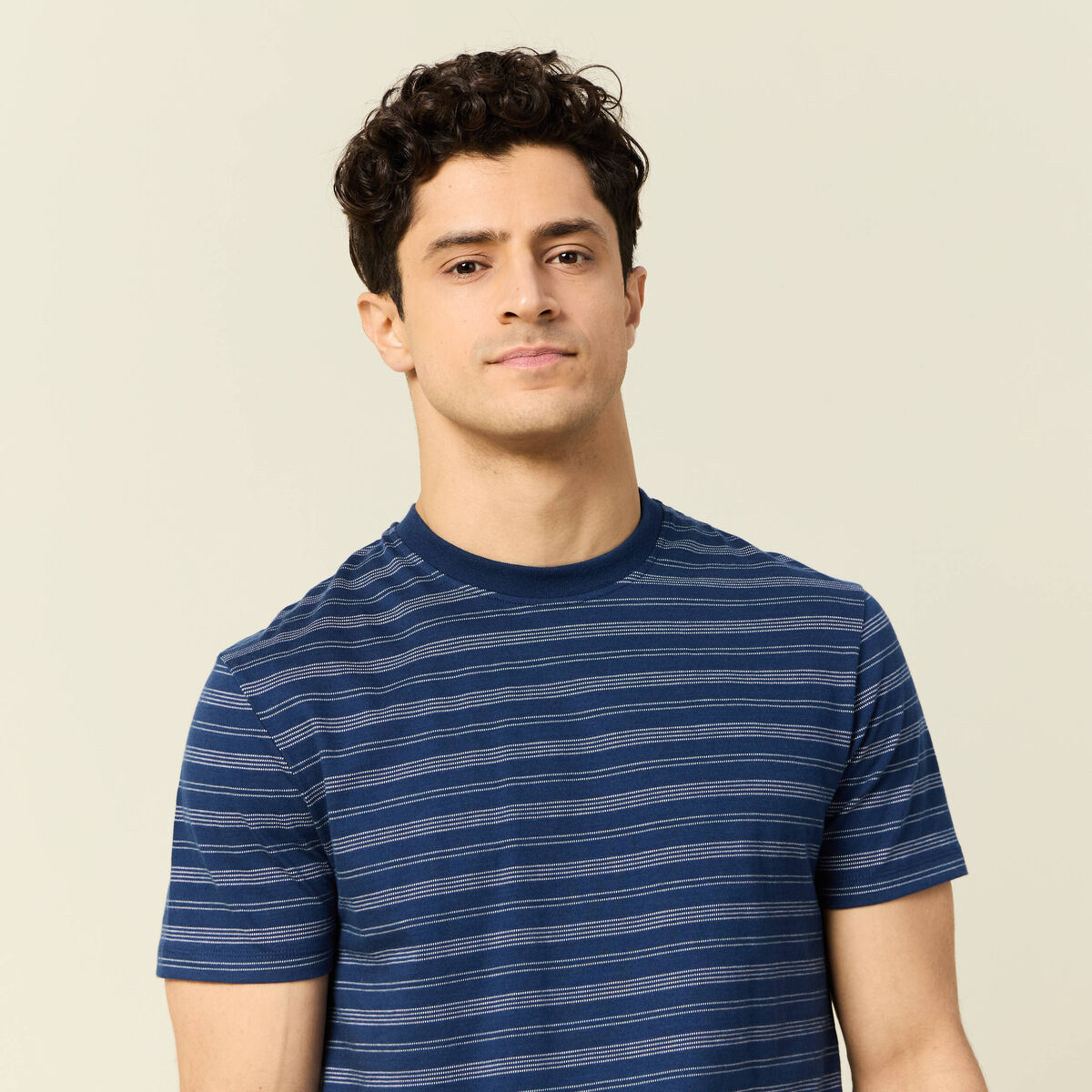 T-shirt manches courtes bleu marine homme