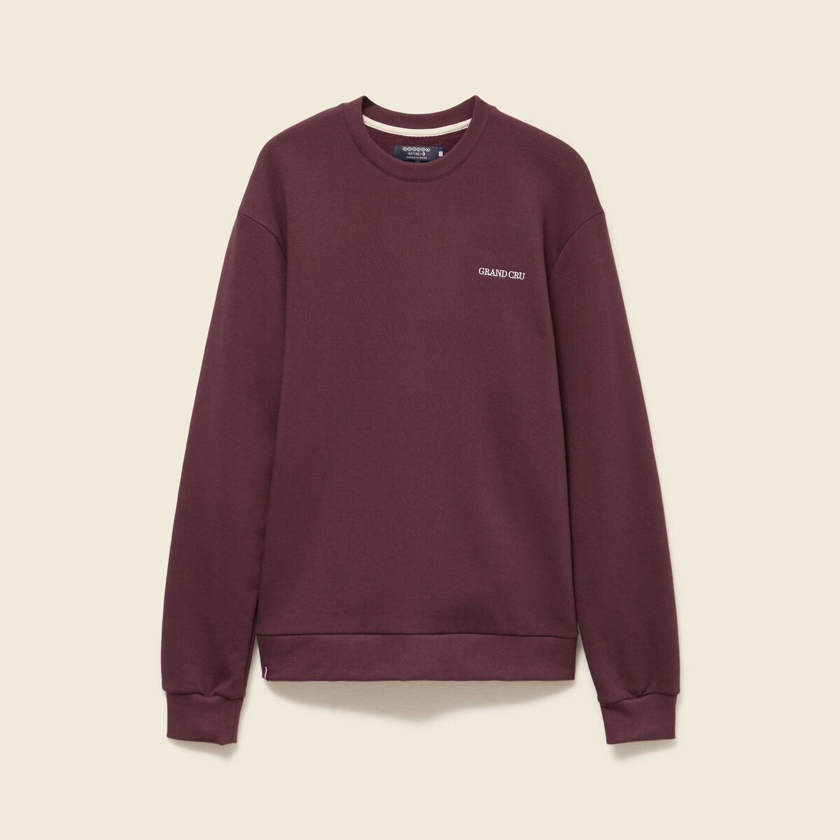 Sweat manches longues bordeaux homme