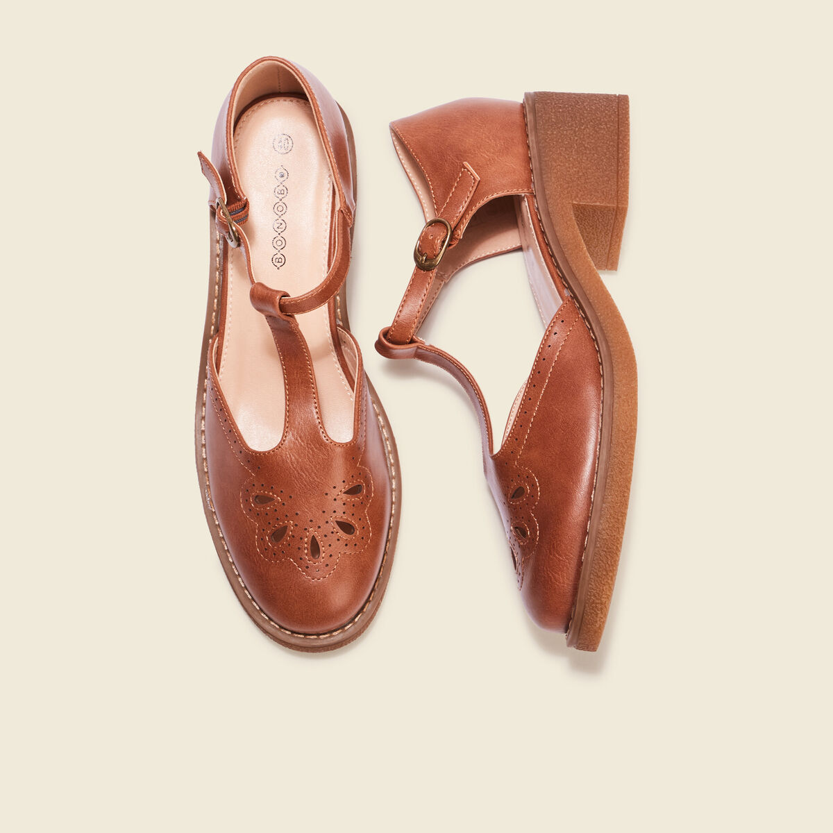 Sandales salom&eacute; &agrave; talons marron femme