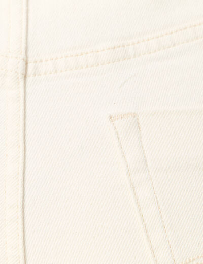 Jeans mom 7/8ème ecru femme