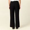 Pantalon large élastiqué noir femme