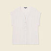 Chemise manches courtes creme femme