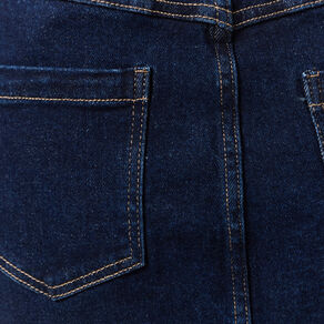jupe midi droite en jean denim brut femme Jupe midi droite en jean denim brut femme