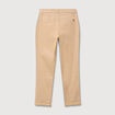 Chino cigarette 7/8&egrave;me taille haute marron clair femme