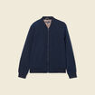 Blouson teddy éco-responsable bleu marine homme