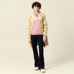 Pull manches longues rose pastel femme