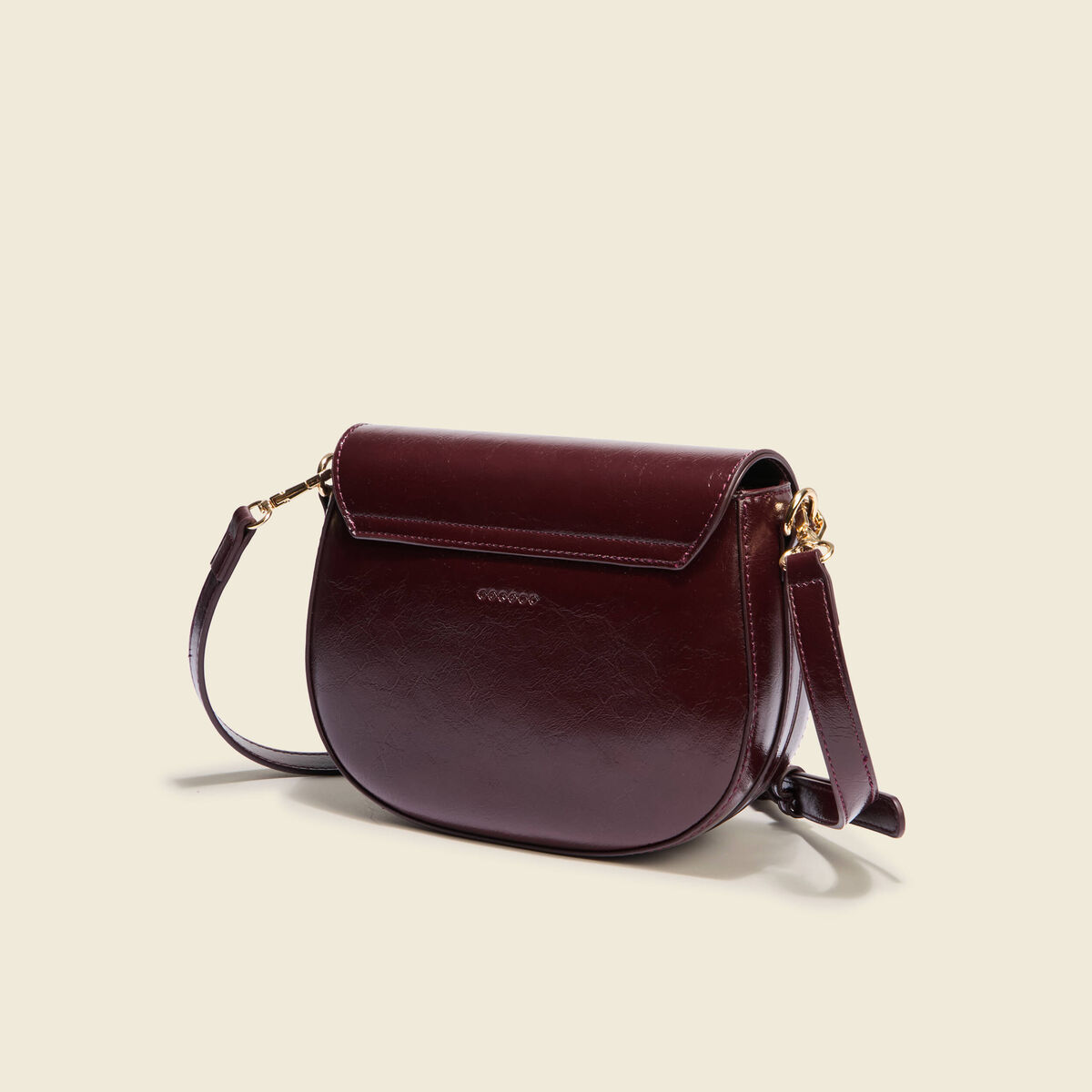 Sac bandouli&egrave;re avec doublure prune femme