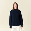 Pull manches longues bleu marine femme