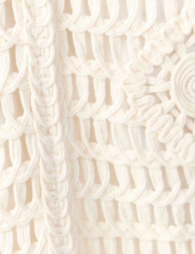 Gilet sans manches ecru femme