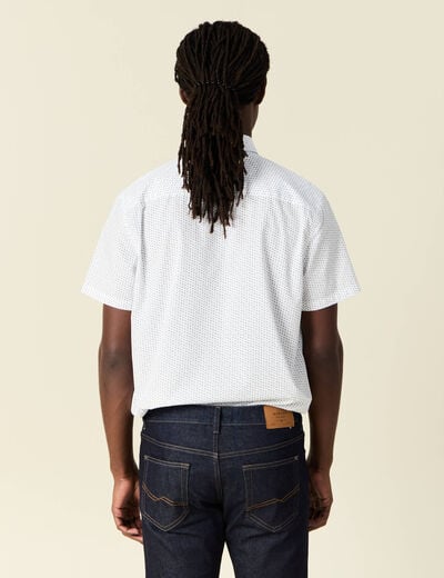 Chemise manches courtes blanc homme