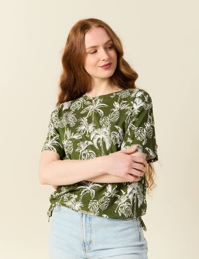 T-shirt éco-responsable vert femme