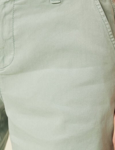 Short chino éco-responsable vert pastel femme