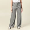 Pantalon large fluide gris femme