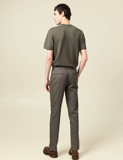 Pantalon chino vert fonc&eacute; homme