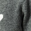 Pull col rond manches longues gris fonc&eacute; homme