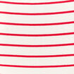 T-shirt ray&eacute; ajust&eacute; manches longues rouge femme