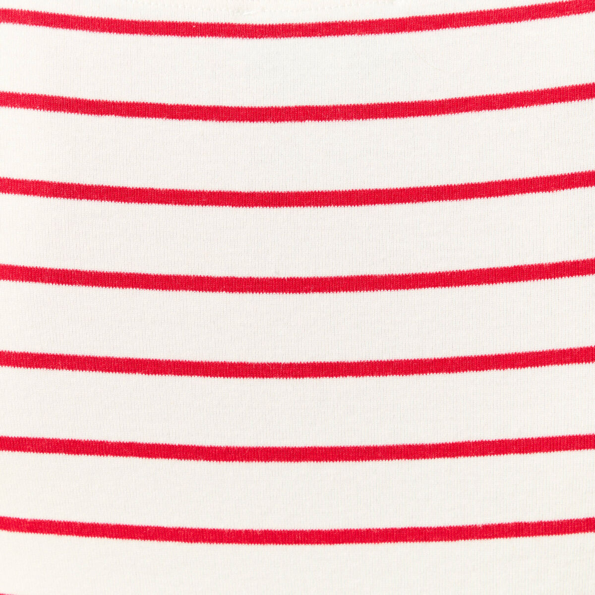 T-shirt ray&eacute; ajust&eacute; manches longues rouge femme